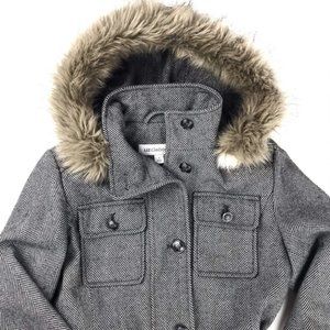 Liz Claiborne Peacoat with fur/Sz:S/EUC
